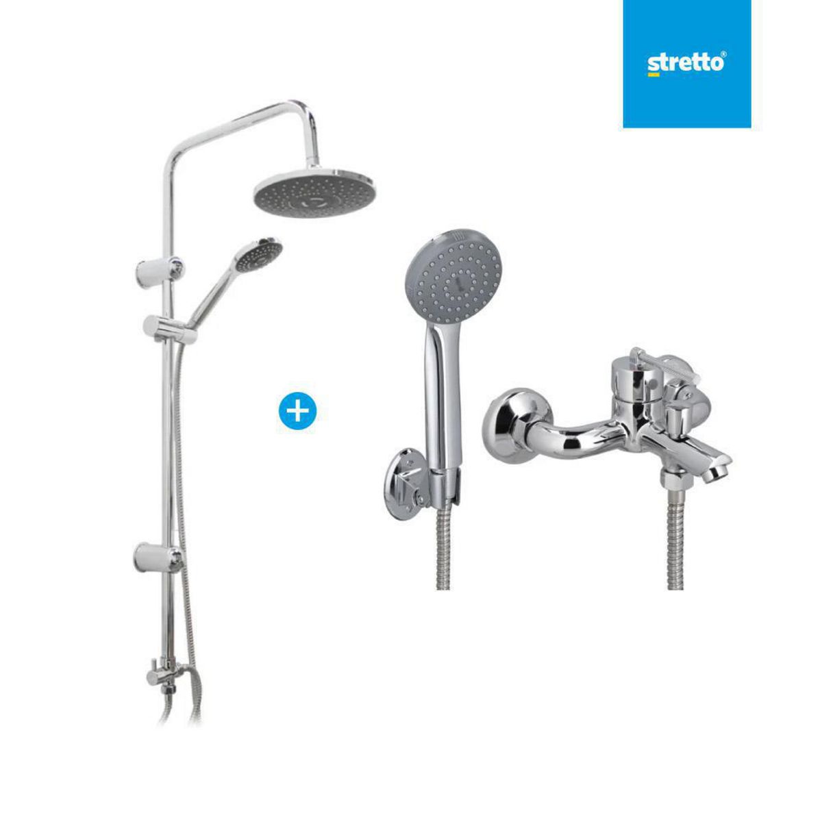 STRETTO - Pack Columna Rimini + tina ducha Amalfi