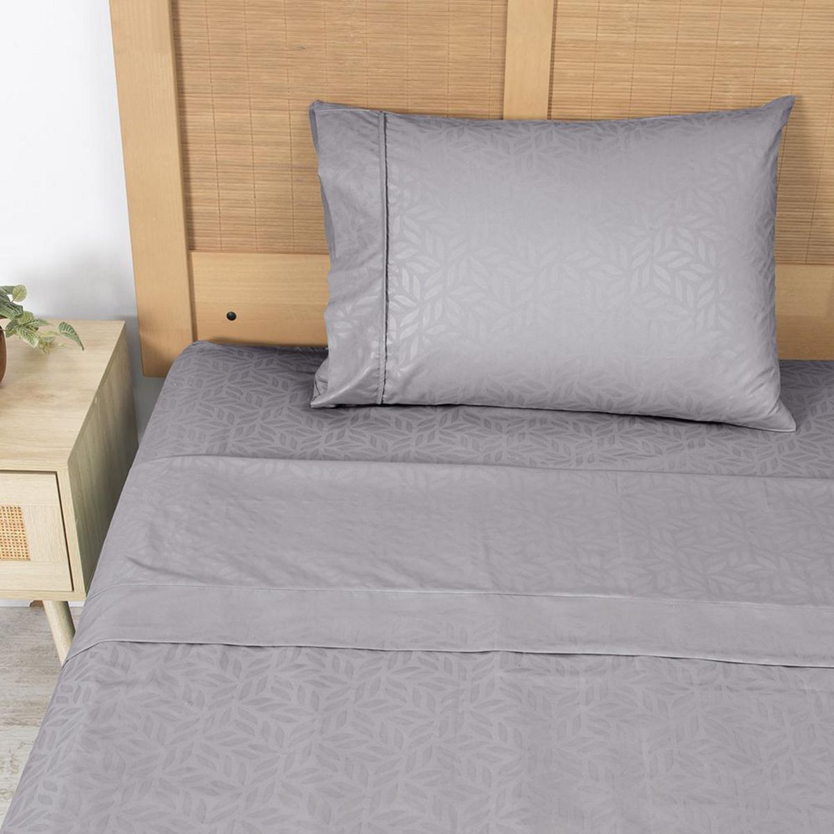 MASHINI - Sabana Hojas 1.5 plazas Gris