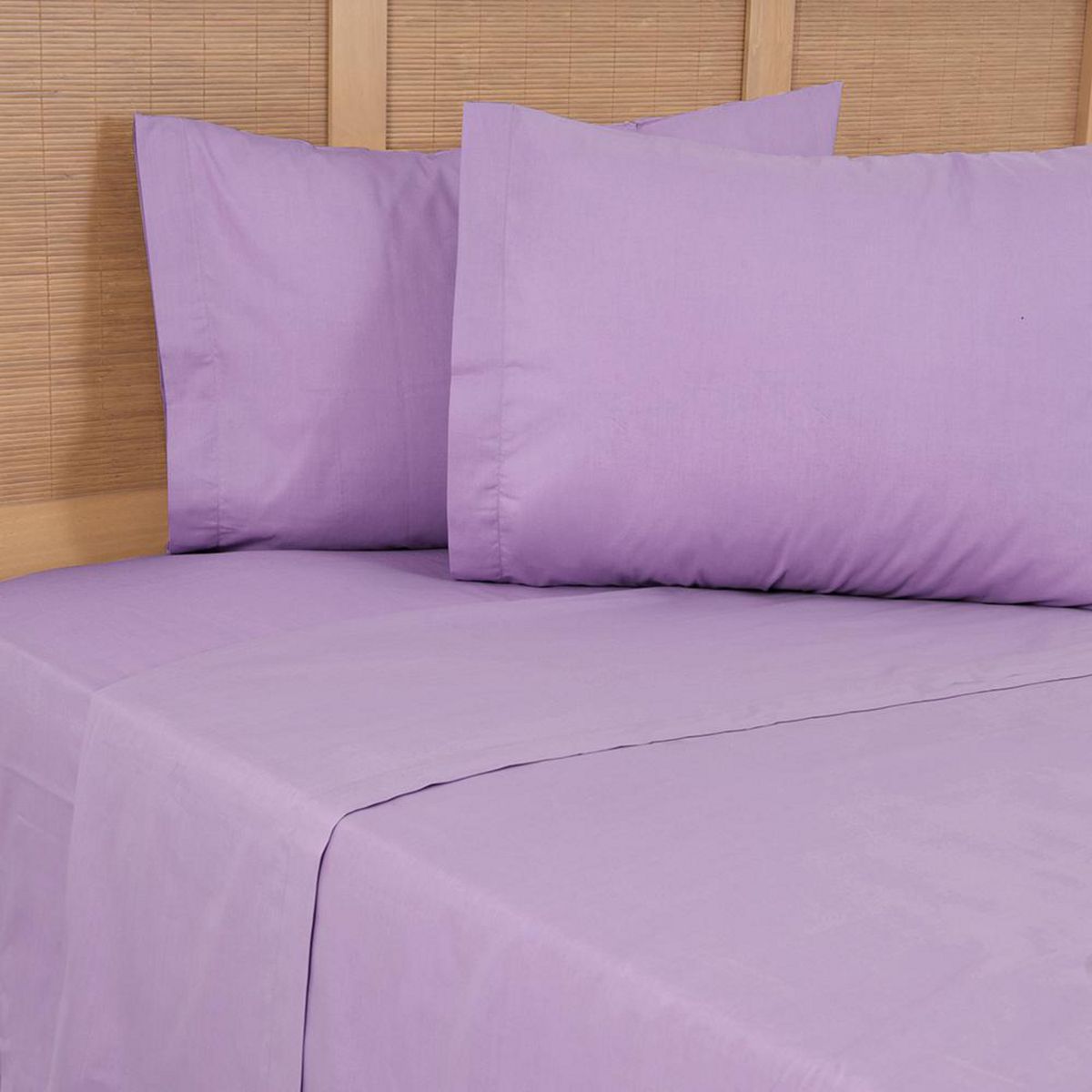 MASHINI - Sabana Liso 2 plazas 144 Hilos Morado