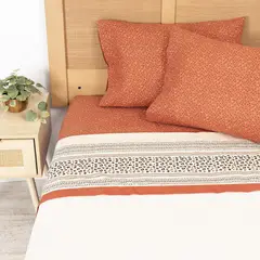 MASHINI - Sabana Animal 2 plazas 144 Hilos Multicolor