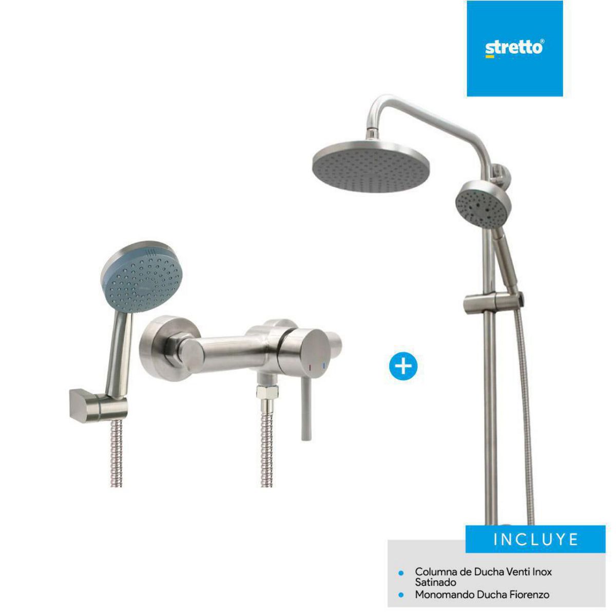 STRETTO - Pack Columna Venti + ducha Fiorenzo