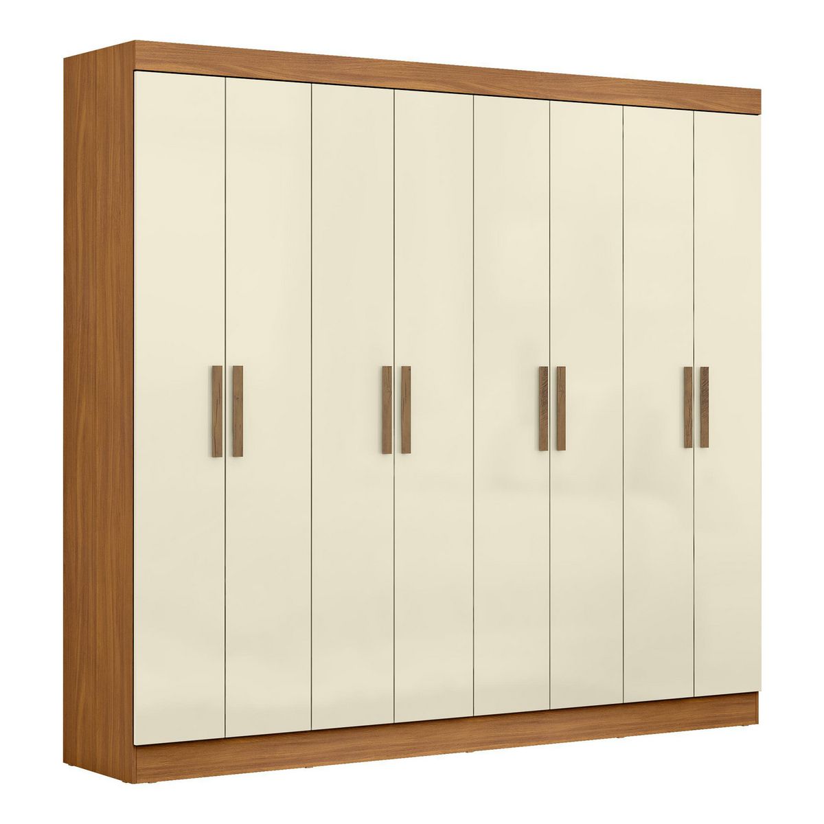 DI PORETTI - Closet 8 Puerta(s) 4 Cajón(es) 5 Repisa(s) 217x200x47 cm Café