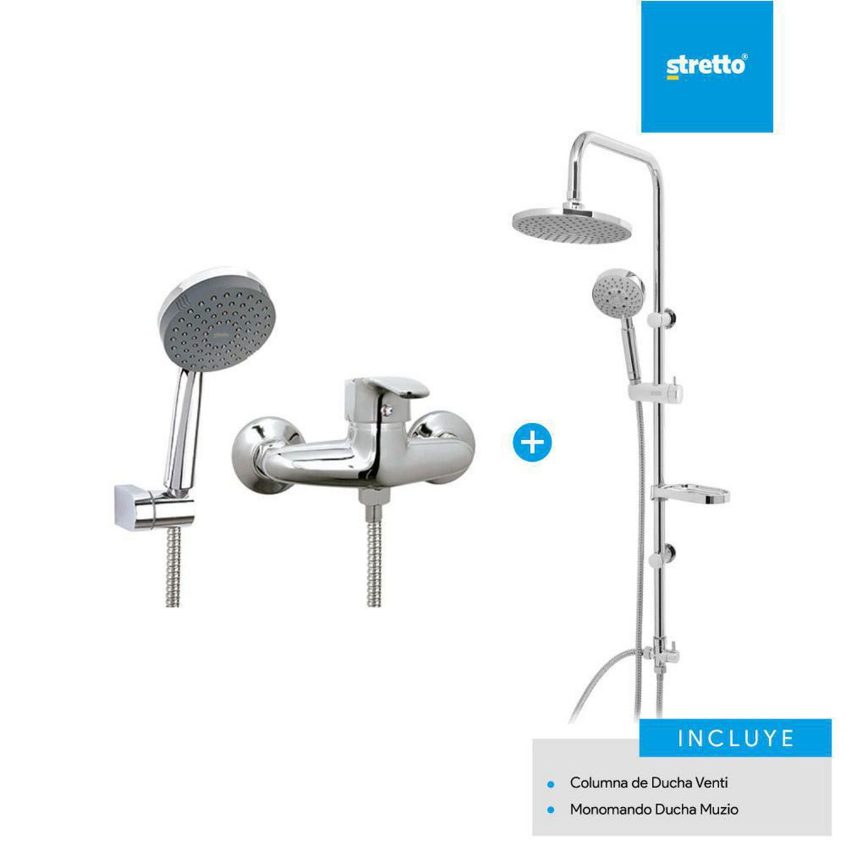 STRETTO - Pack Columna Venti + ducha Muzio