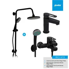STRETTO - Pack Columna Venti + lavamanos y tina ducha verona