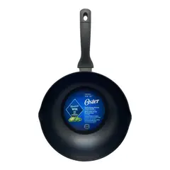 OSTER - Sartén Wok 28.5 cm Aluminio Negro