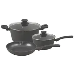 OSTER - Batería de Cocina 5 Piezas Aluminio OS127745 Plateado