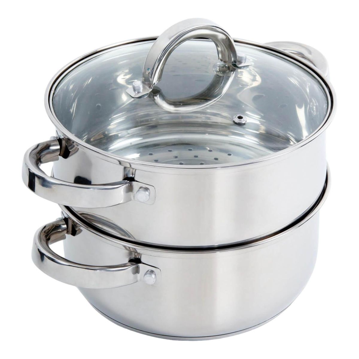 OSTER - Set de vaporeras de Acero inoxidable 15 cm 2.8 l Plateado OS108132