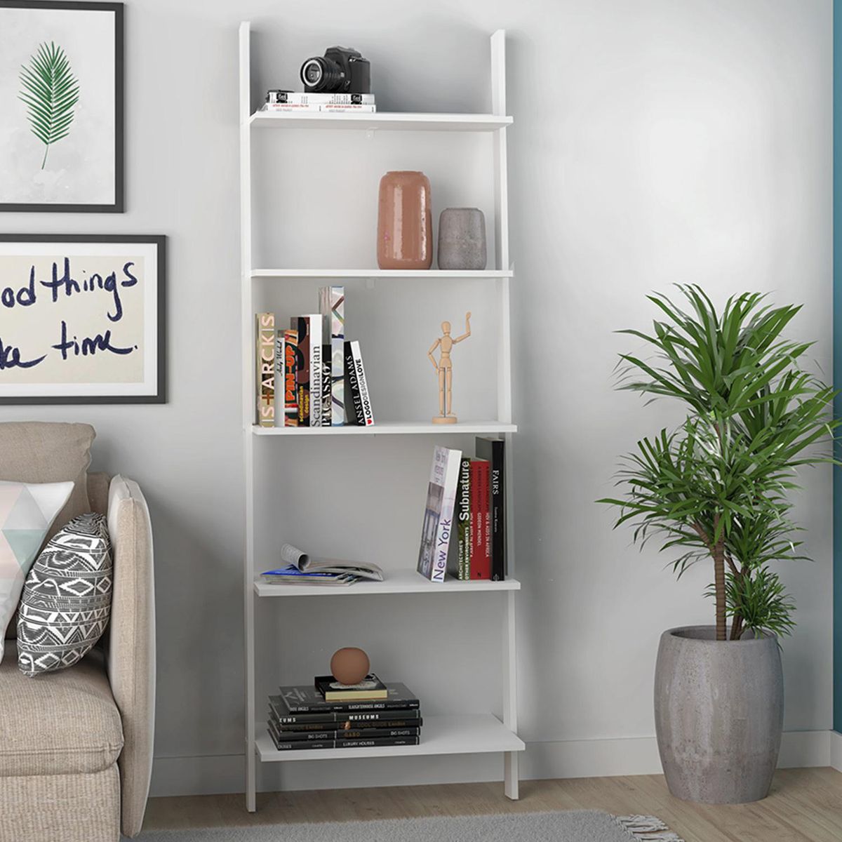 HOGA - Estante 5 Nivel(es) 63x183x38 cm Blanco