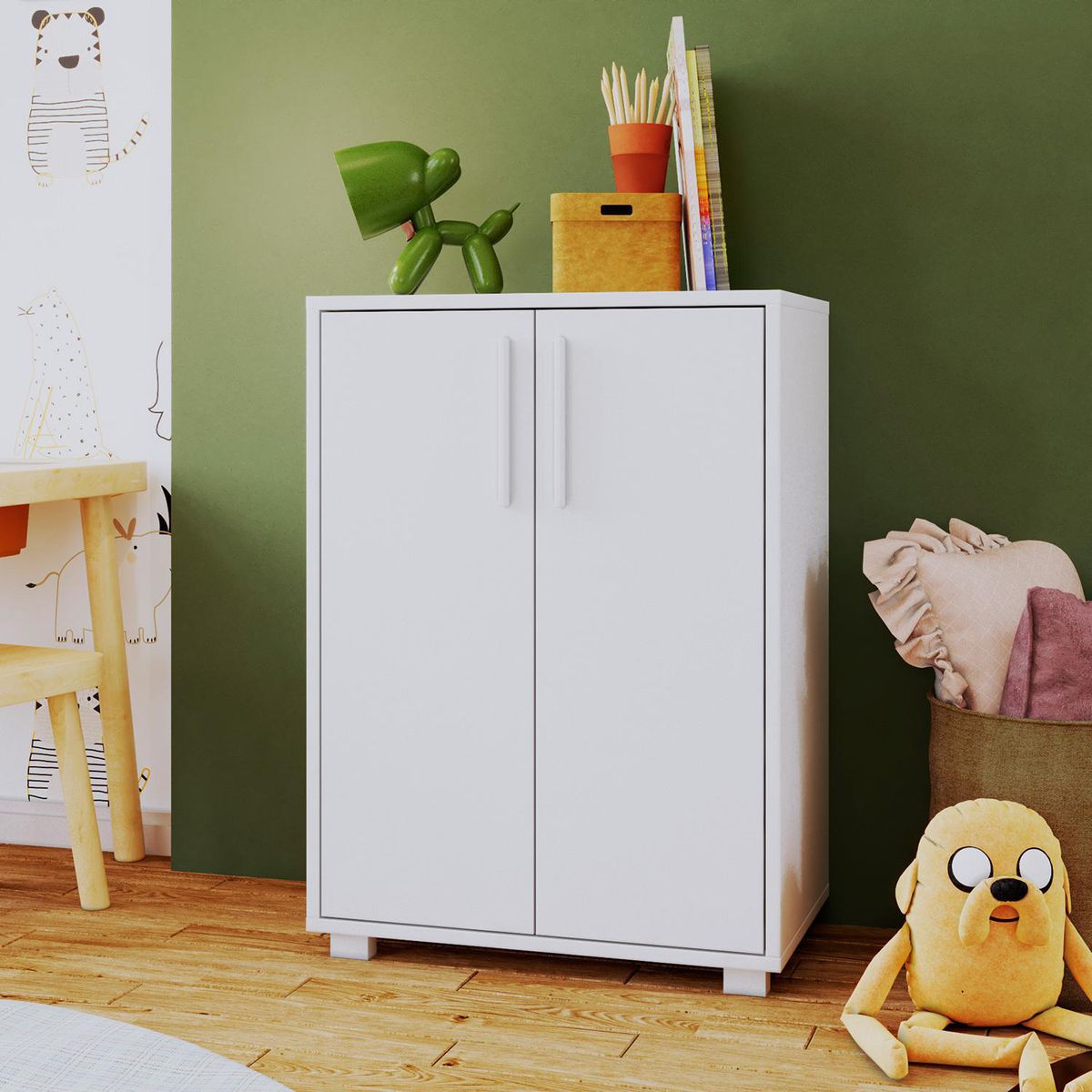 HOGA - Estante 2 Puertas 1 Nivel(es) 54x74x29 cm Blanco