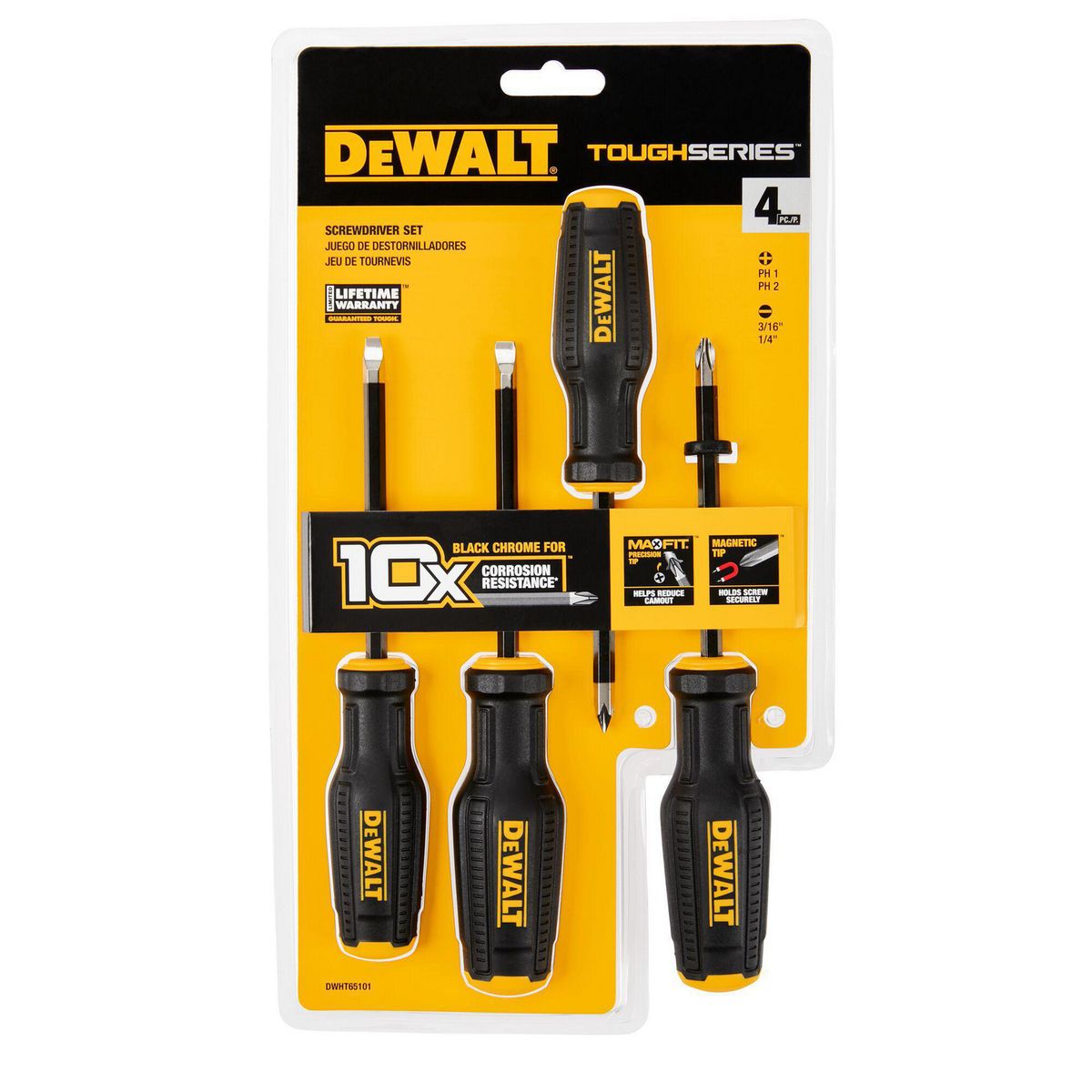 DEWALT - Set 5 Dados Hex Maxfit + Adaptador 1/4" Dwafbextract5