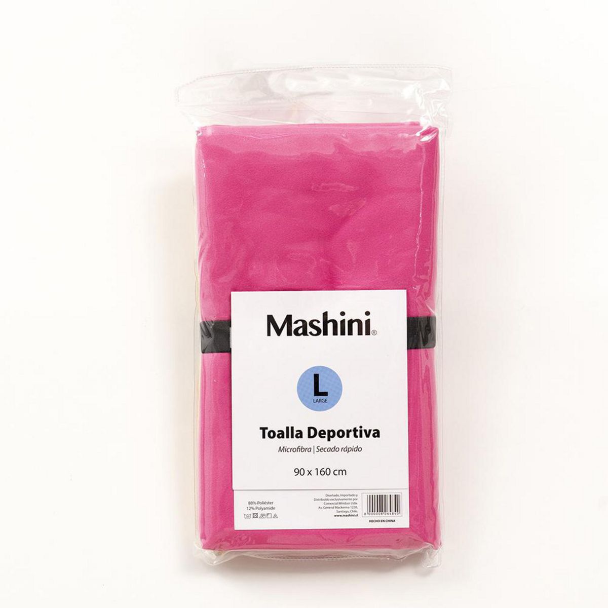 MASHINI - Toalla Deportiva 200 gr Poliéster 90x160 cm Fucsia