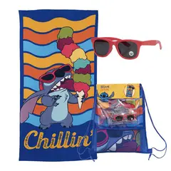 MASHINI - Set Toalla 70x140 cm + Lentes de Sol Stitch Helad