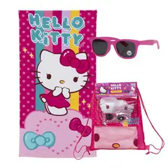 MASHINI - Set Toalla 70x140 cm + Lentes de Sol Hkitty Punto