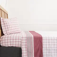 MASHINI - Sabana Tartan 1 plaza 144 Hilos Multicolor