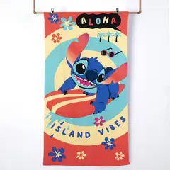 MASHINI - Toalla Playa con Bolso 70x140 cm + 33x42 cm Stitch Aloha