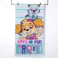 MASHINI - Toalla Playa con Bolso 70x140 cm + 33x42 cm Paw Patrol Treat