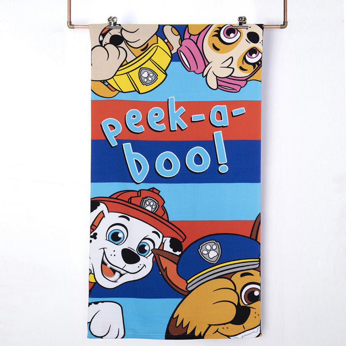 MASHINI - Toalla Playa con Bolso 70x140 cm + 33x42 cm Paw Patrol Boo
