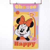 Toalla Playa con Bolso 70x140 cm + 33x42 cm Minnie Smile