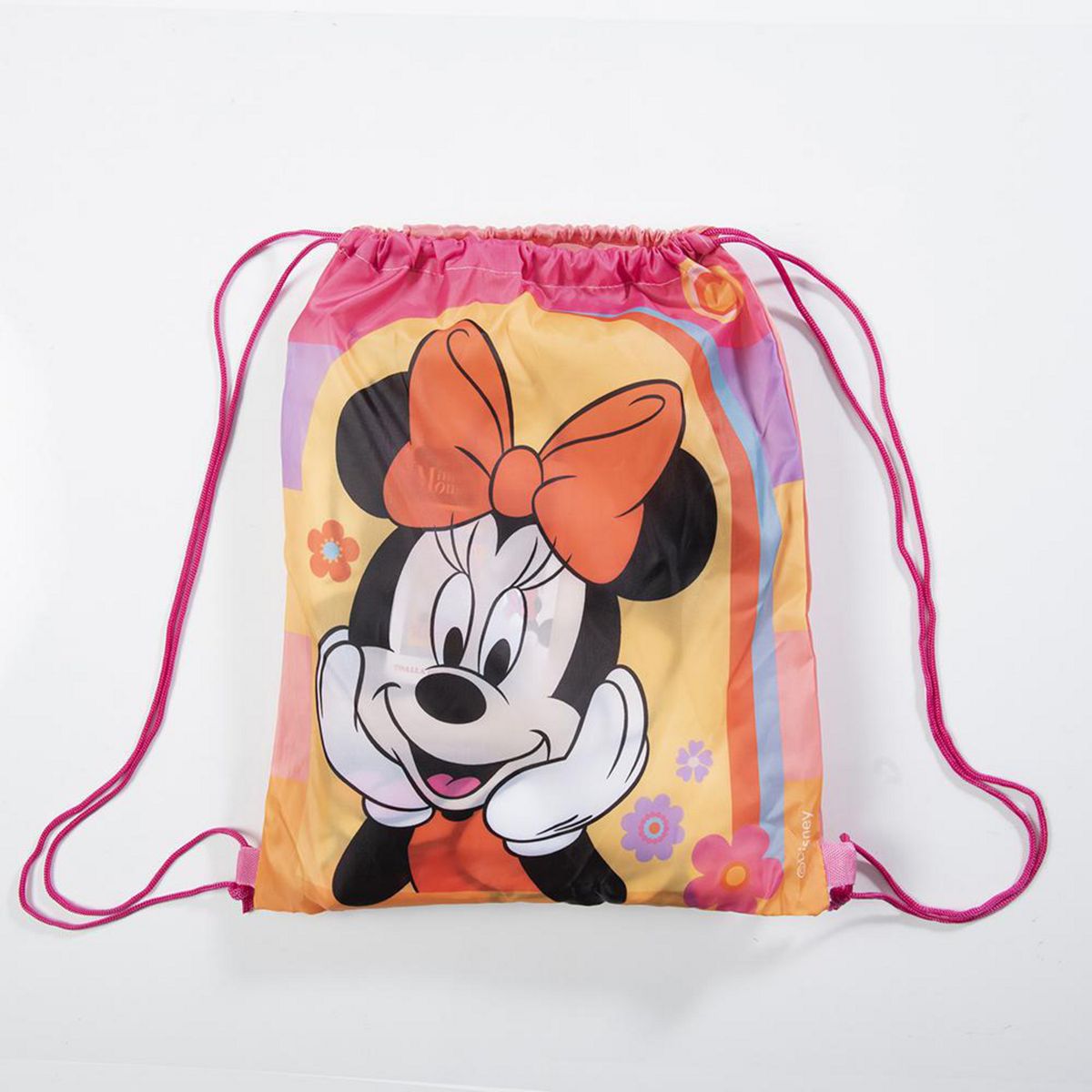 MASHINI - Toalla Playa con Bolso 70x140 cm + 33x42 cm Minnie Smile