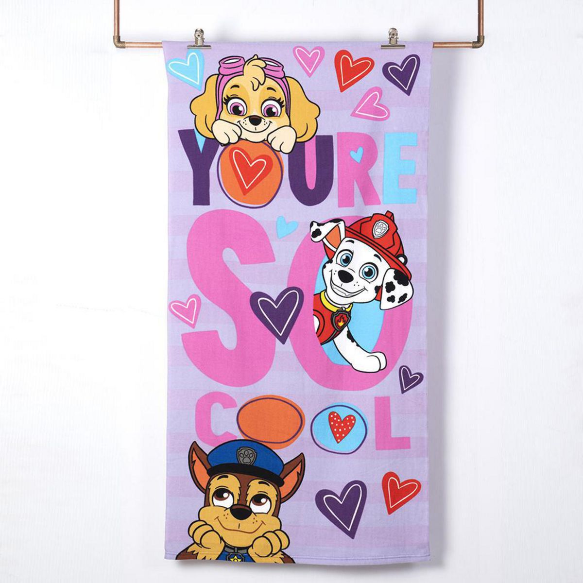 MASHINI - Toalla Playa con Bolso 70x140 cm + 33x42 cm Paw Patrol Cool