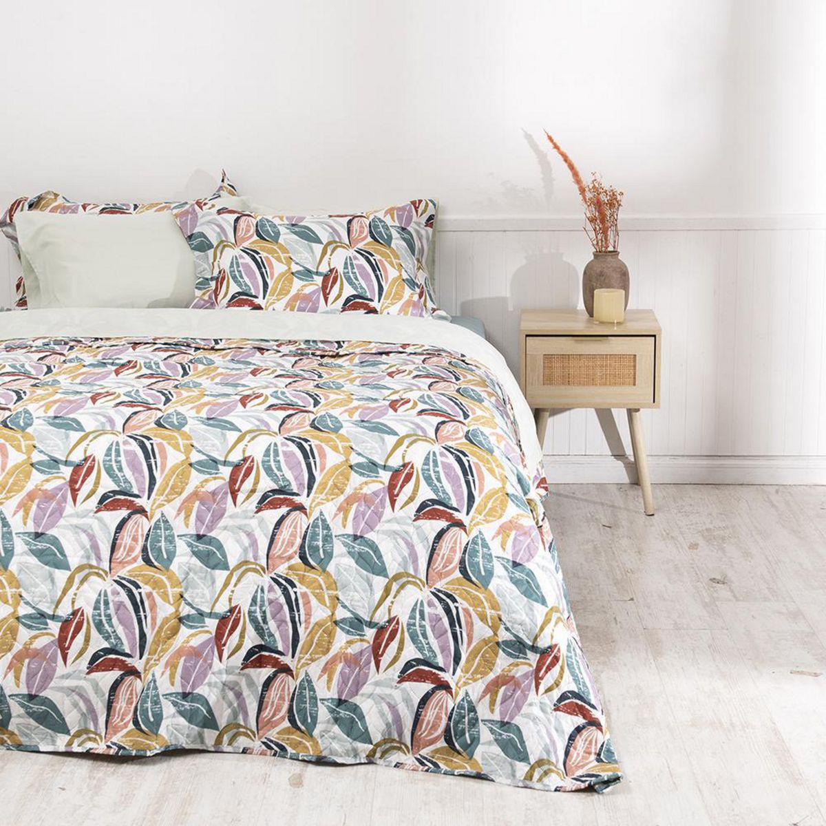 MASHINI - Set Quilt+Sabana 2 plazas Sofia Multicolor 
