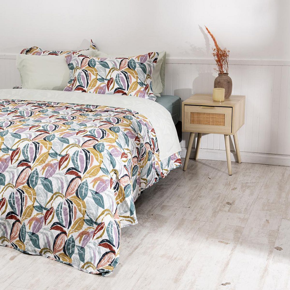 MASHINI - Set Quilt+Sabana 2 plazas Sofia Multicolor 