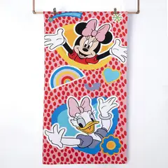 MASHINI - Toalla Playa con Bolso 70x140 cm + 33x42 cm Minnie Heart