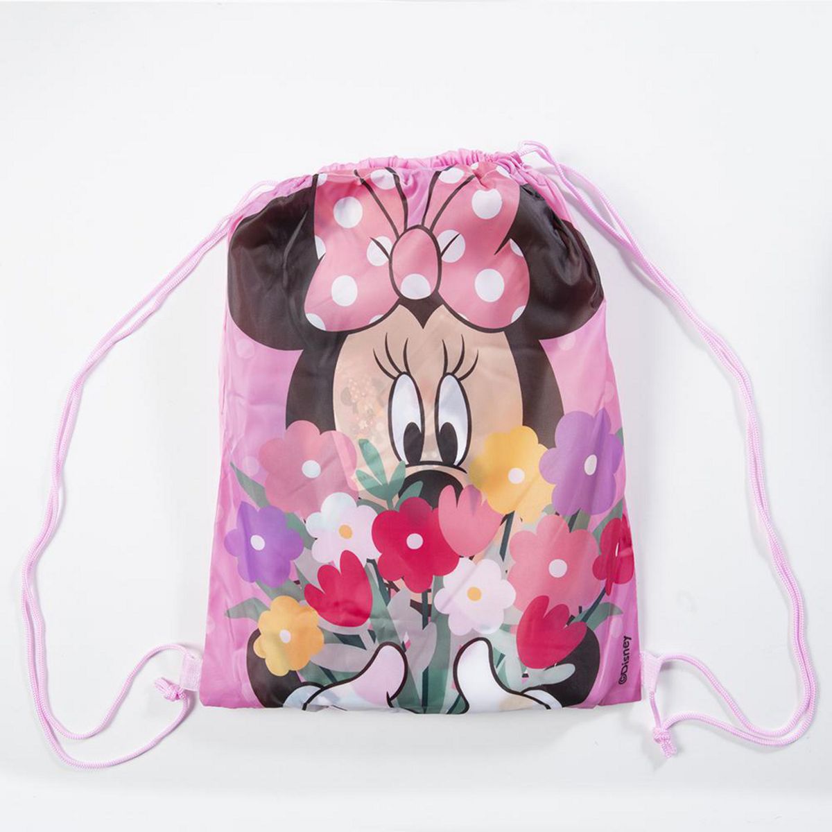 MASHINI - Toalla Playa con Bolso 70x140 cm + 33x42 cm Minnie Bloom