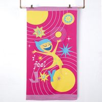 Toalla Playa con Bolso 70x140 cm + 33x42 cm Intensamente Joy