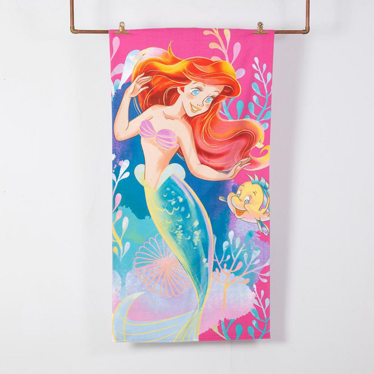MASHINI - Toalla Playa con Bolso 70x140 cm + 33x42 cm Princesas Aleg