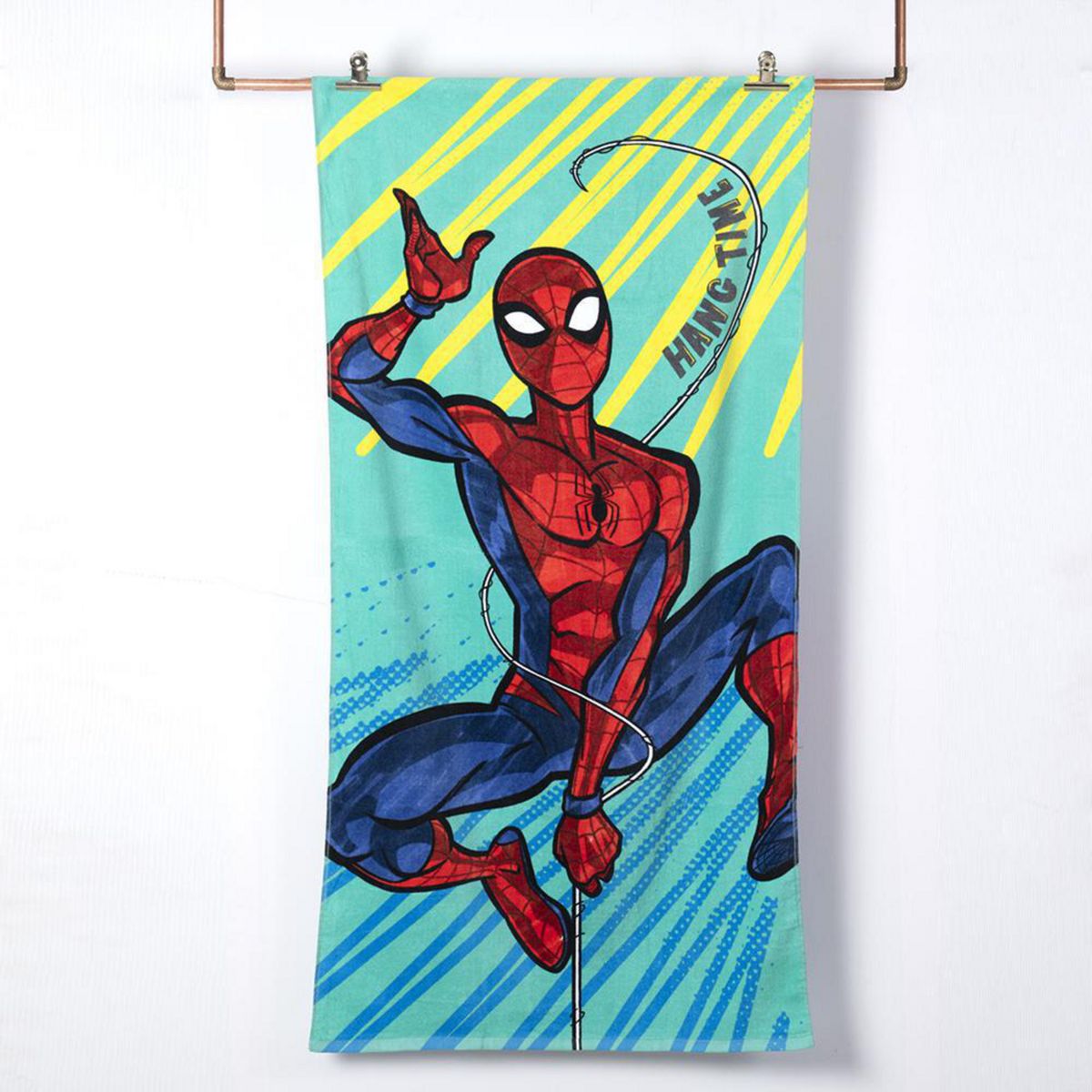 MASHINI - Toalla Playa Spiderman Invertido 300 gr Algodón 70x140 cm Multicolor