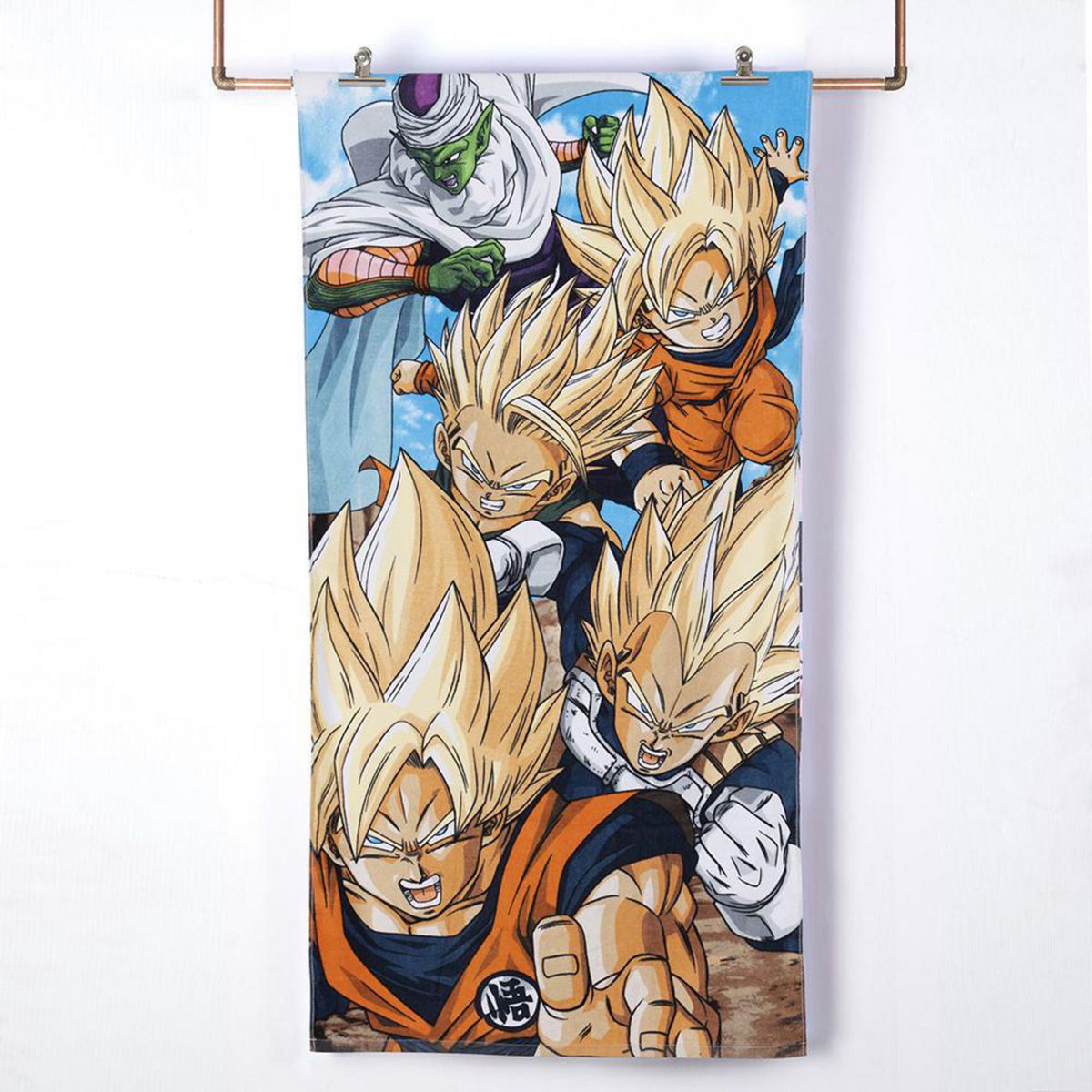 MASHINI - Toalla Playa Dragon Ball Rubios 300 gr Algodón 70x140 cm Multicolor