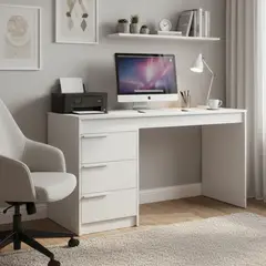 HOGA - Escritorio 3 Cajones Blanco 177x79x38 cm