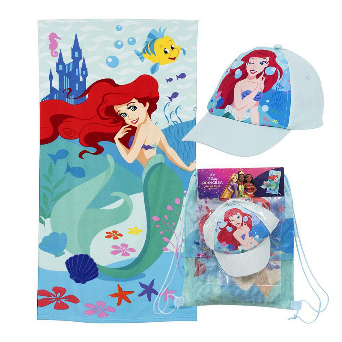 MASHINI - Set Toalla Playa 70x140 cm + Jockey Princess Mar