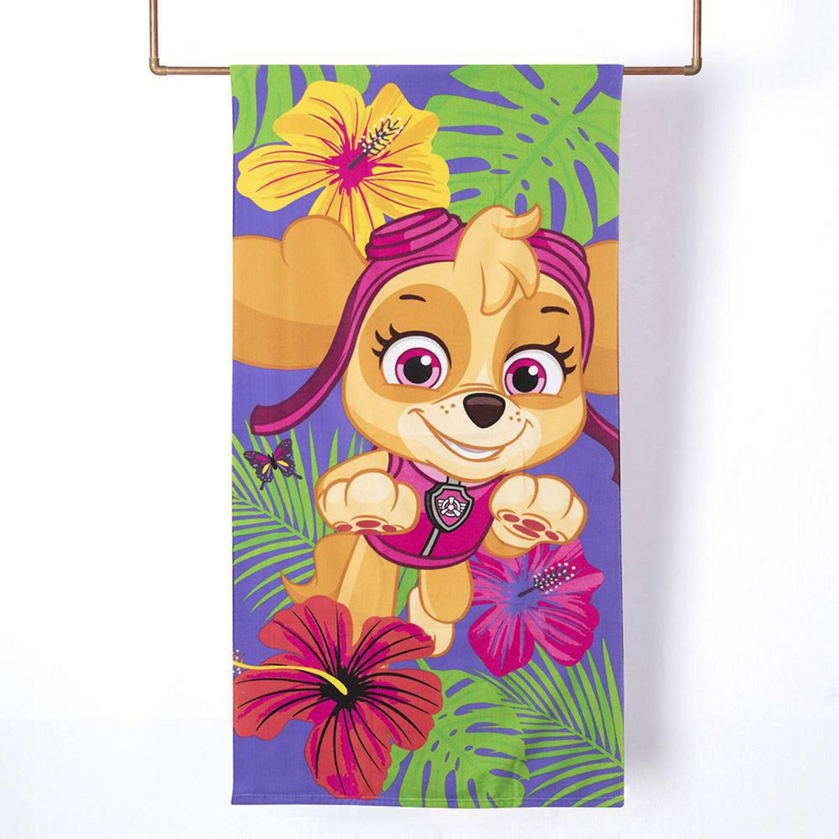 MASHINI - Toalla Playa Paw Patrol Niña Mariposa 250 gr Poliéster 70x140 cm Multicolor