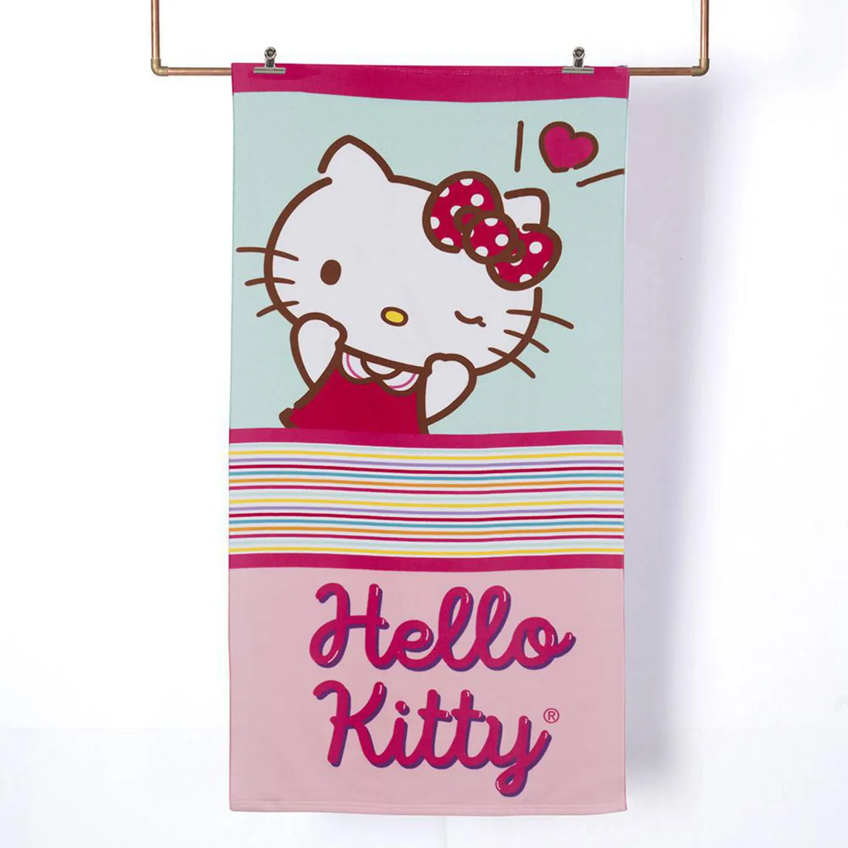 MASHINI - Set Toalla 70x140 cm + Lentes de Agua Hkitty Raya