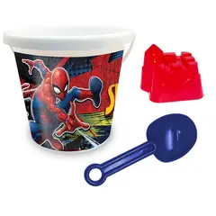 DISNEY - Balde Playa y Accesorios Spiderman Rojo/azul 18x25x18 cm