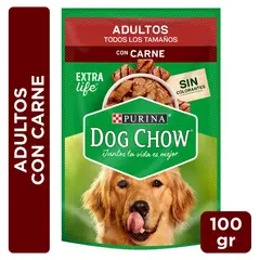 DOG CHOW - Alimento húmedo para Perro Adulto Carne