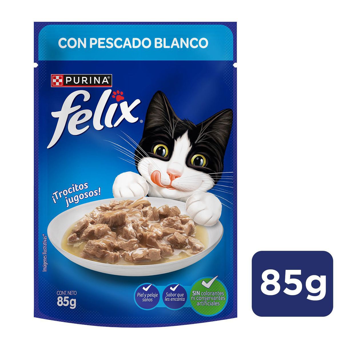 FELIX - Alimento húmedo para Gato Adulto Pescado 0.085 kg