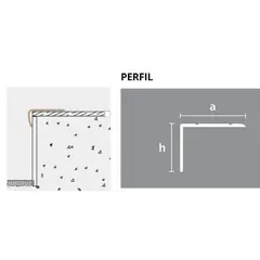 ATRIM - Perfil Nariz Grada Pvc 50,8 X 25,4 Mm X 1 Mt. Roble Americano