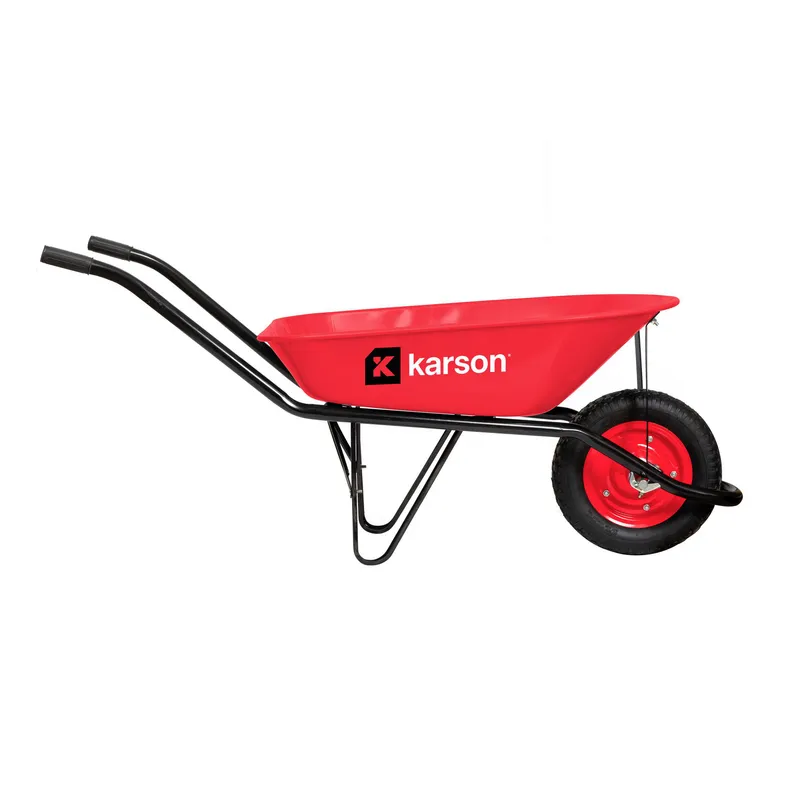 KARSON - Carretilla Concretera 75L Con Rueda Neumática 3.50-8"