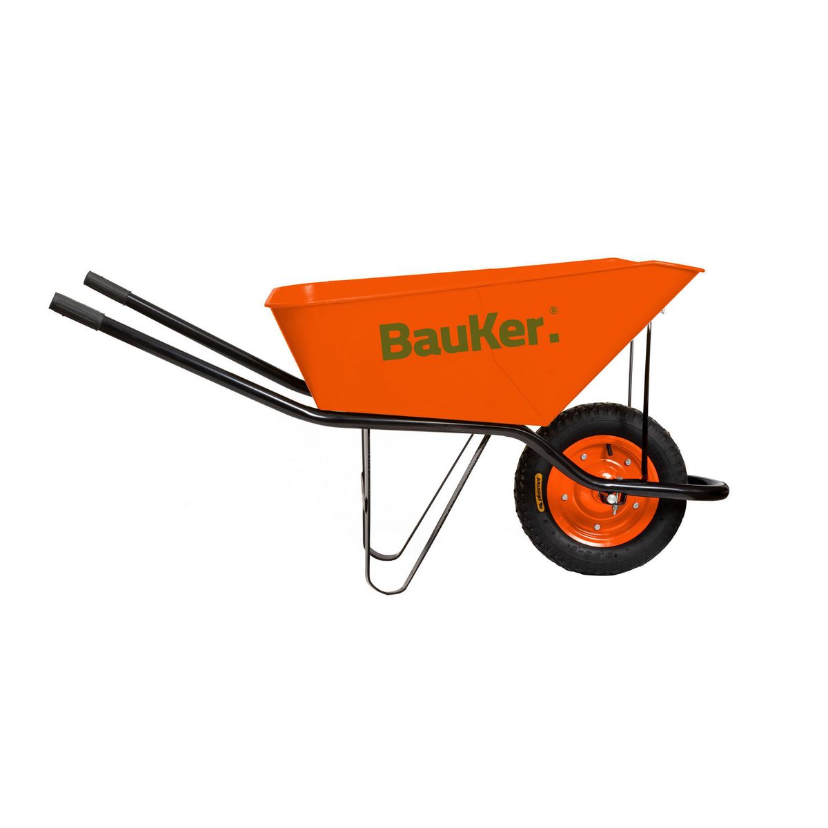 BAUKER - Carretilla Concretera 90L Con Rueda Neumática 3.50-8"