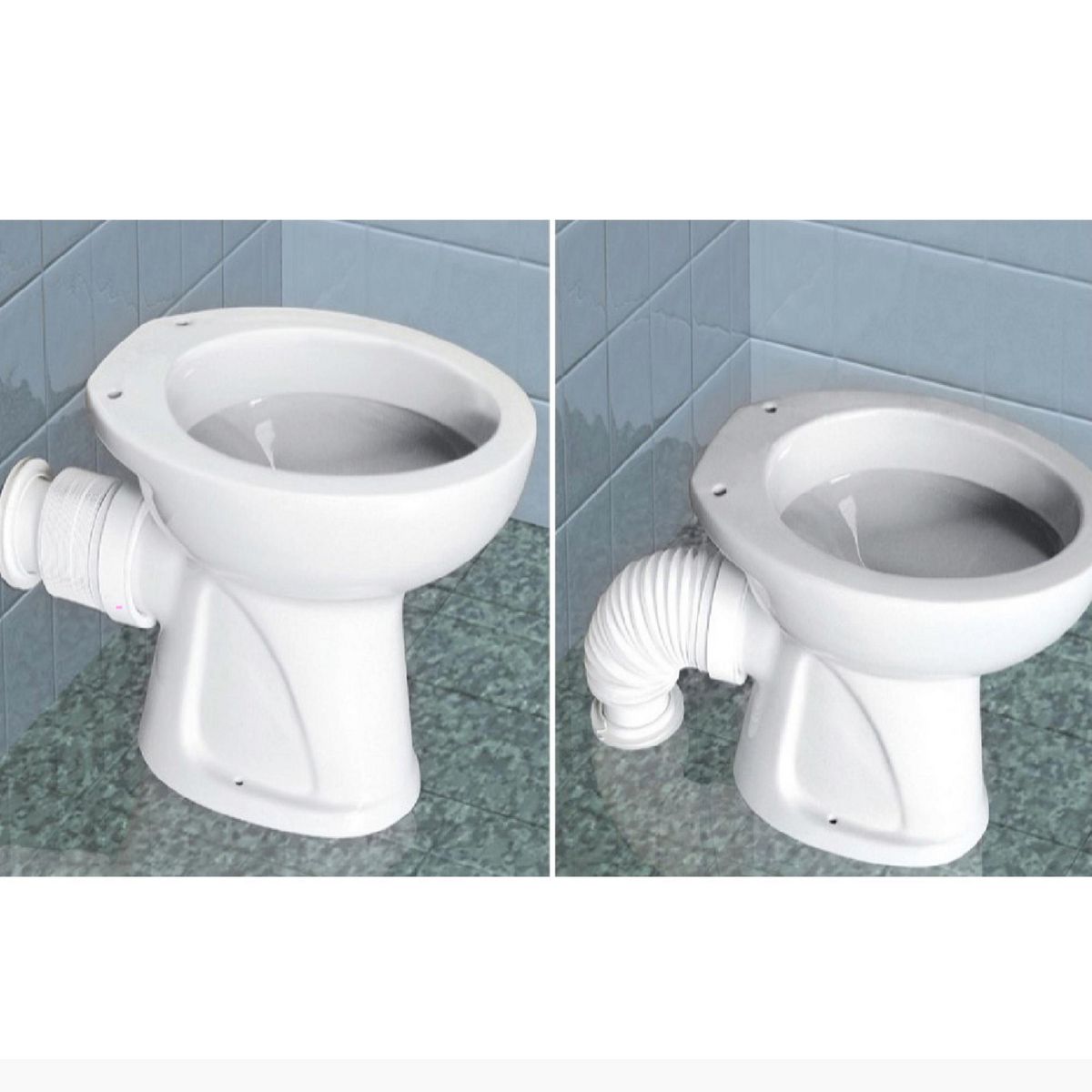 BONOMINI - Conector Extensible para descarga a Piso o Muro para WC