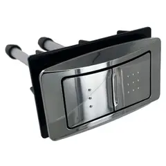 CORSOVALV - Botón Rectangular Cromado de 2 etapas (Dual Flush) para WC de 64x35mm