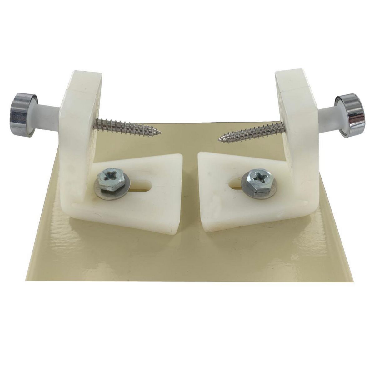 Set de anclaje lateral al piso para taza WC, marca CORSOVALV - Foto Principal