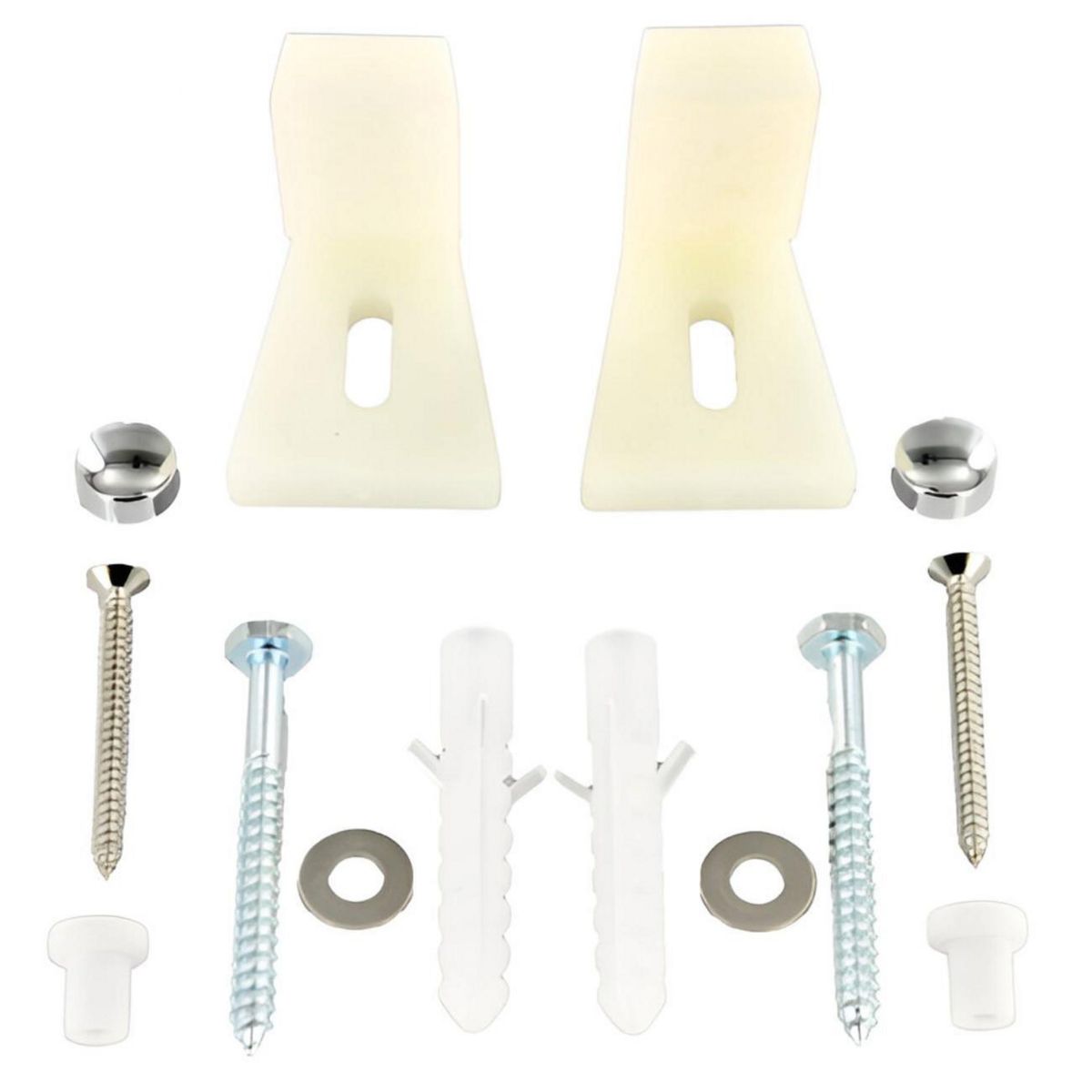 Set de anclaje lateral al piso para taza WC, marca CORSOVALV - Foto 2