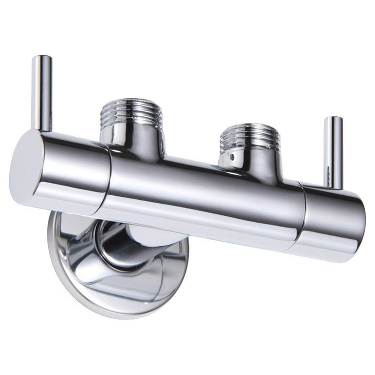 Llave Angular de doble salida 1/2"x1/2"x1/2"