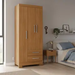 MOBILFRANK - Closet 3 Puerta(s) 2 Cajón(es) 3 Repisa(s) 68.2x180x35 cm