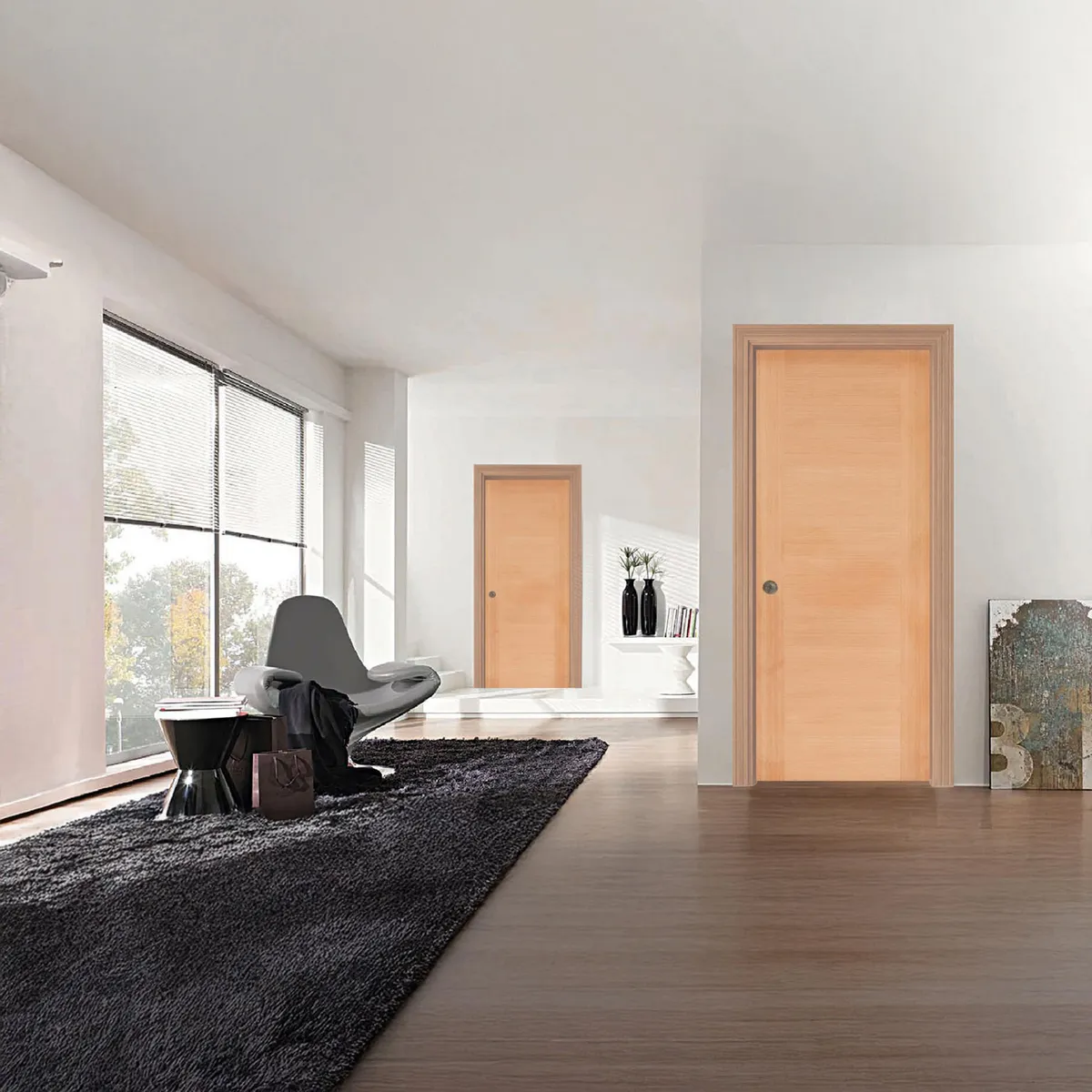 MAFORSA - Puerta MDF 60x200 cm Capri Madera Natural