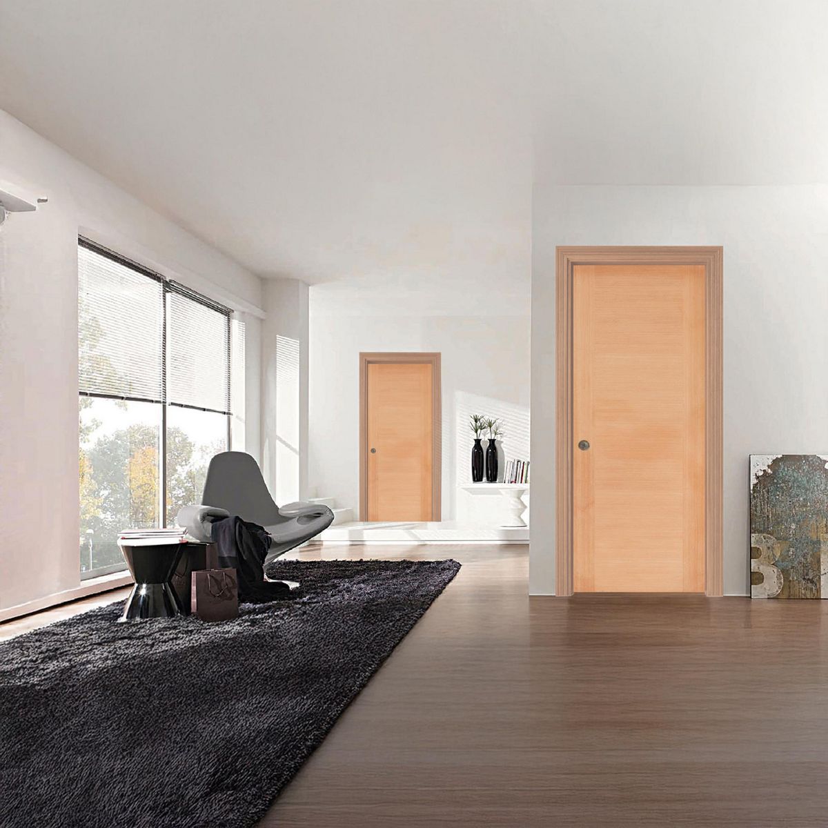 MAFORSA - Puerta MDF 65x200 cm Capri Chapa Natura